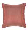 Peach Velvet Striped 16X16 Inches Cushion Covers (Pack of 2)