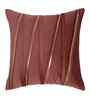 Peach Velvet Striped 16X16 Inches Cushion Covers (Pack of 2)
