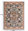 Peach Vintage Polyester 4 x 6 Feet Machine Made Carpet