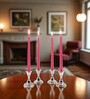 Peach Wax Taper Candles Set Of 4