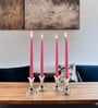 Peach Wax Taper Candles Set Of 4