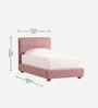 Peachy Dream  Boucle Kids Toddler Bed With Box Storage In Ivory Colour