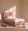 Peachy Dream  Boucle Kids Toddler Bed With Box Storage In Ivory Colour