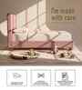 Peachy Dream  Boucle Kids Toddler Bed With Hydraulic Storage In Ivory Colour