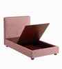 Peachy Dream Boucle Kids Twin Bed With Box Storage In Ivory Colour