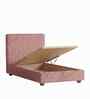 Peachy Dream Boucle Kids Twin Bed With Hydraulic Storage In Ivory Colour