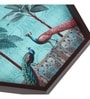 Peacock  Hexagon   Brown MDF Multipurpose Serving Tray