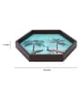Peacock  Hexagon   Brown MDF Multipurpose Serving Tray