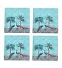 Peacock  Turquoise MDF (Set of 4) Table Coaster Reinvention factory
