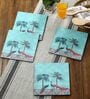 Peacock  Turquoise MDF (Set of 4) Table Coaster Reinvention factory