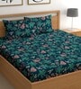 Peacock 180 TC Floral Cotton Queen Double Bedsheet 2 Pillow covers