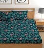 Peacock 180 TC Floral Cotton Queen Double Bedsheet 2 Pillow covers