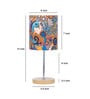 Areum Multicolour Poly Cotton Shade Night Lamp With Iron & Wood Base