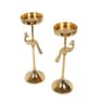 Peacock Aluminium Candle Stands Set of 2