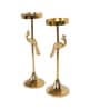 Peacock Aluminium Candle Stands Set of 2