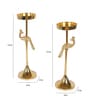 Peacock Aluminium Candle Stands Set of 2