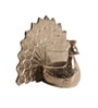 Peacock Aluminum Silver Candle Stand
