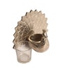Peacock Aluminum Silver Candle Stand
