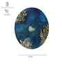 Peacock Blue Colour Engineered Wood 15 Inch Peacock Wall Art With 3D Clay Work