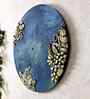 Peacock Blue Colour Engineered Wood 15 Inch Wall Art With 3D Clay Work