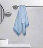 Blue Cotton Striped 220 GSM Bath Towel Blue Cotton Striped 220 GSM Bath Towel