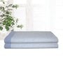 Peacock Blue Cotton Striped 220 GSM Bath Towels 2 Pc