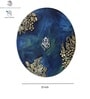 Peacock blue Engineered Wood 15 Inch Ganesha Wall Art with 3D Clay Work