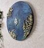 Peacock blue Engineered Wood 15 Inch Ganesha Wall Art with 3D Clay Work