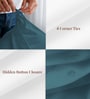 Peacock Blue Solid 400 TC Cotton Double Sized Duvet Cover