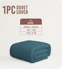 Peacock Blue Solid 400 TC Cotton Double Sized Duvet Cover