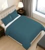Peacock Blue Solid 400 TC Cotton Double Sized Duvet Cover