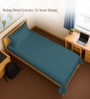 Peacock Blue Solid 400 TC Cotton Single Sized Bedsheet with 1 Pillow Cover