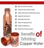 Peacock Design 1 Ltr Leak Proof Pure Copper Water Bottle Set with 2 Glasses