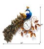 Blue Iron Peacock Feather Traditional Wall Clock