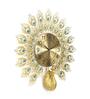Peacock Gold Metal Wall Clock