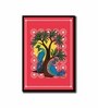 Peacock Gond Printed Aclyric Wall Art