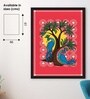 Peacock Gond Printed Aclyric Wall Art
