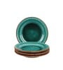 Peacock Green 7 Inch (Set of 4) Ceramic Quarter Plate