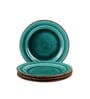 Peacock Green 7 Inch (Set of 4) Ceramic Quarter Plate