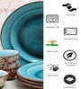 Peacock 8 Pcs Green Ceramic Dinnerware Set