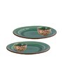 Peacock 4 Pcs Green Ceramic Dinnerware Set