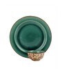 Peacock 4 Pcs Green Ceramic Dinnerware Set