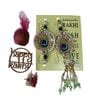 Peacock Green Lumba Rakhi Set With Roli Chawal and Nariyal With Gift Box