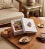 Peacock Green Lumba Rakhi Set With Roli Chawal and Nariyal With Gift Box