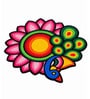 Peacock and Floral Handmade Rangoli Door Mat