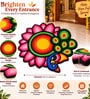 Peacock and Floral Handmade Rangoli Door Mat