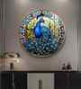 Peacock Majesty Acrylic Round Wall Art