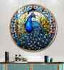Peacock Majesty Acrylic Round Wall Art
