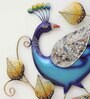 Peacock Multicolor Metal LED Wall Art