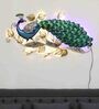 Peacock Multicolor Metal LED Wall Art